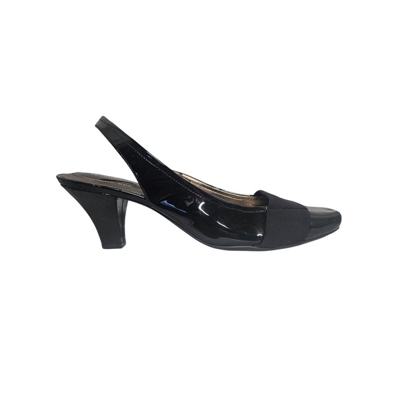 Naturalizer Shoes - Naturalizer Question Black Patent Slingback Heels Womens 8.5 M Pointed Toe Pump